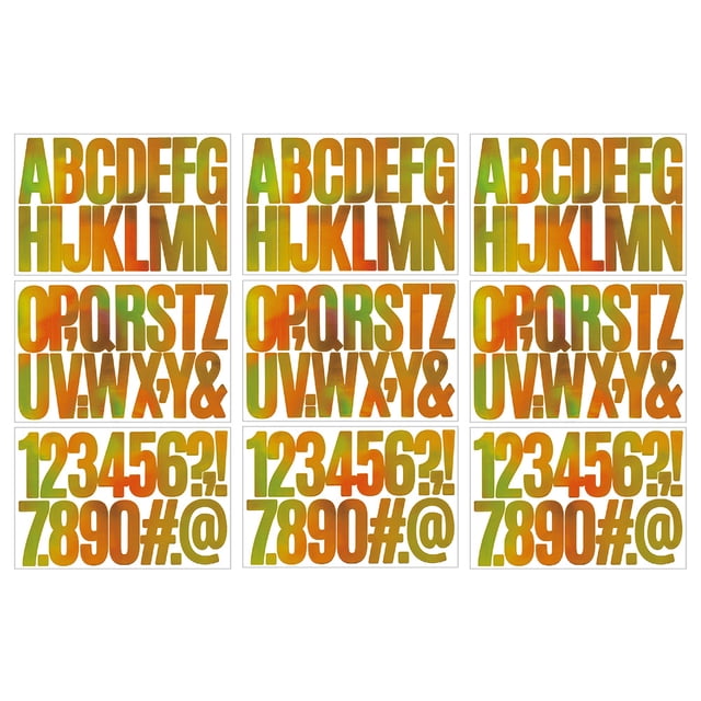 KAKOWELY 9 hojas de pegatinas con letras y números para álbumes de recortes, con brillantina, multiusos.
