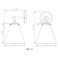 thumbnail image 6 of Z-Lite Harper Clear Glass Steel Wall Sconce in Polished Nickel, 6 of 6