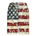 thumbnail image 5 of Jjayotai Mens George Shorts, Men's USA Flag Printed Shorts, Beach Shorts Lining Shorts with Compression Liner Pocket Elastic Waist Drawstring, 5 of 6