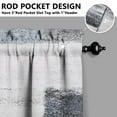 thumbnail image 3 of Gray Abstract Oil Painting Kitchen Curtains - Vintage Tier Cafe Curtains for Bathroom Living RV Rod Pocket Window Drapes 36 Inch 2 Panels Set 28"x36" Window Treatment Tiers, 3 of 4