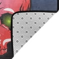 thumbnail image 3 of DouZhe Pink Grateful Skull Green Dead Eyes Pattern Area Rugs Non-Slip Machine Washable Floor Mat, Horror Skeleton Style Carpet Doormat, 63x48 inches, 3 of 6