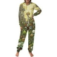 thumbnail image 2 of Plants Vs Zombies Men's Hooded Jumpsuit - Zip Up One Piece Pajamas Soft Cozy Winter Warm Plush Loungewear, 2 of 8