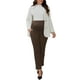 thumbnail image 2 of Pantalones de maternidad INSPIRE CHIC para mujeres, de trabajo, sobre la barriga, de cintura alta, para oficina, pantalones de embarazo con bolsillos, L verde, 2 of 6