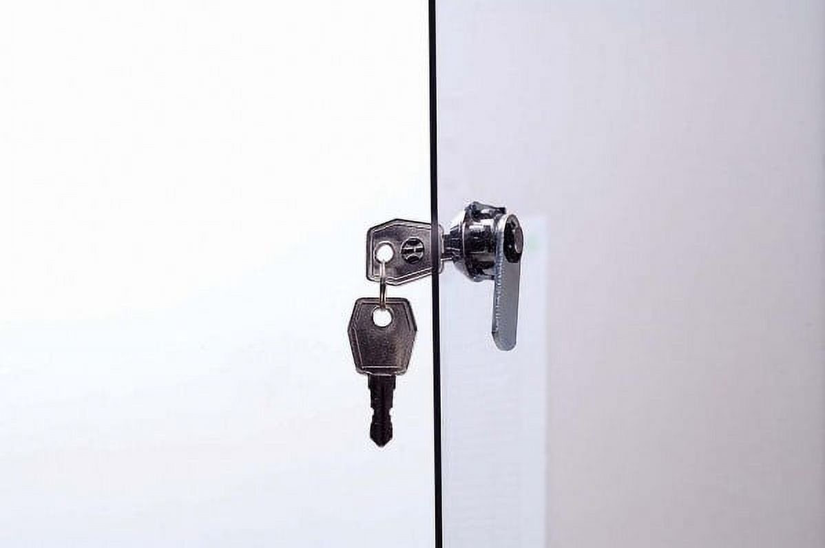 Enclosed Magnetic Bulletin Board for Indoor Use, 6x(8.5x11) Inch Paper Size, Lockable Silver Profile, Includes Keys Magnets and Mounting Hardware
