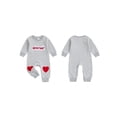 thumbnail image 2 of BemeyourBBs Newborn Valentines Day Outfit Baby Boys Girl Love Jumpsuit Long Sleeve Crewneck Striped Embroidery Romper Onepiece Clothes, 2 of 9