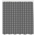 thumbnail image 3 of Black and White Shower Curtain, Abstract Monochrome Daisy Motifs Modern and Minimalistic Grid Design, Fabric Bathroom Set with Hooks, 69W X 70L Inches, Black and White, by Ambesonne, 3 of 3
