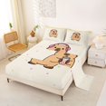 thumbnail image 2 of Erosebridal Kids Cute Capybara With Boba Tea Bed Sheets 4pcs,Boys Girls Colorful Polka Dots King Sheets,Luxury Bedroom Decor, 2 of 5