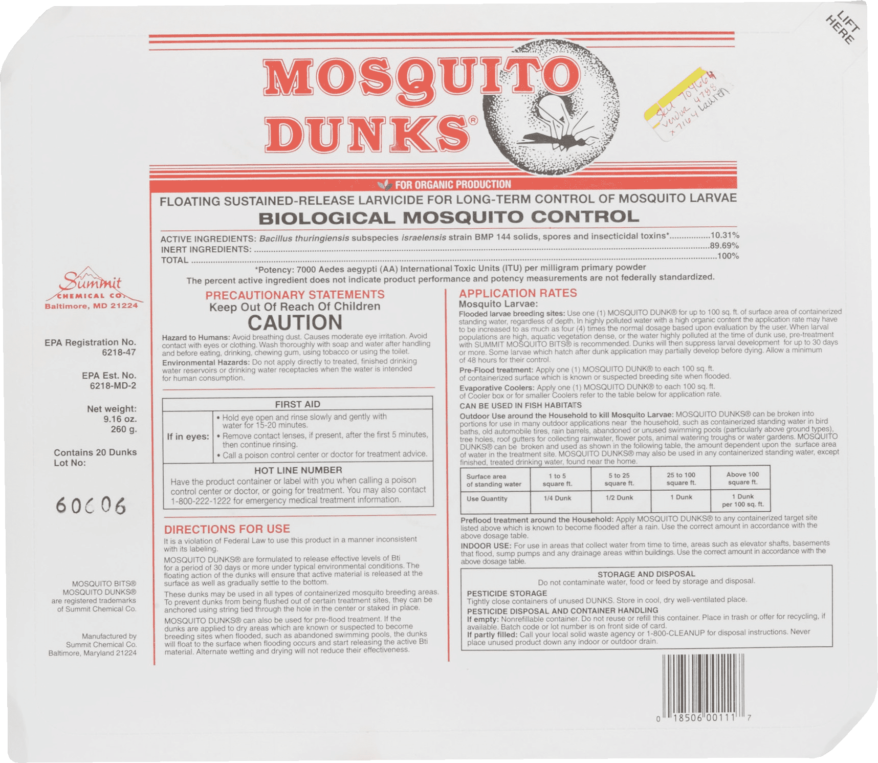 Mosquito Bits Mosquito Killer - Pack of 4 — Residential Use, Standard Application