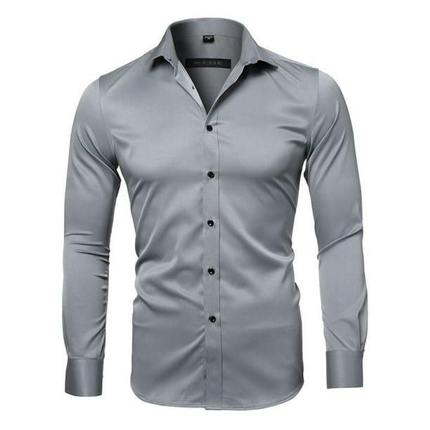 UKAP - Men's Button Down Shirt Button Dress Shirts Pullover T-Shirt ...