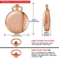 thumbnail image 7 of Minzimin Smooth Pocket Watch Alloy Steel Quartz Roman/Arabic Numerals with 37cm Chain for Father's Day Xmas Best Gifts, 7 of 7