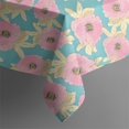 thumbnail image 5 of Pioneer Flower Floral Print Pattern Square Tablecloth,Waterproof Square Table Cover,Wipeable Spillproof Washable Table Cover for Home Kitchen Party Decor 60"x60"(152x152cm), 5 of 6