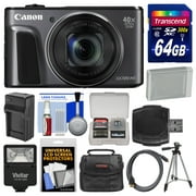 Canon PowerShot SX720 HS Wi-Fi Digital Camera with 64GB Card + Case + Flash + Battery & Charger + Tripod + Kit