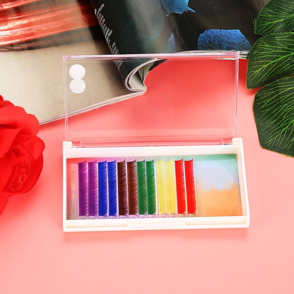 Pestañas postizas Jadeshay Pestañas postizas de colores del arco iris Extensión de pestañas