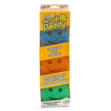 Scrub Daddy Color Sponges - Scratch-Free Multipurpose Sponge, Household Cleaning Sponges, 3 Ct
