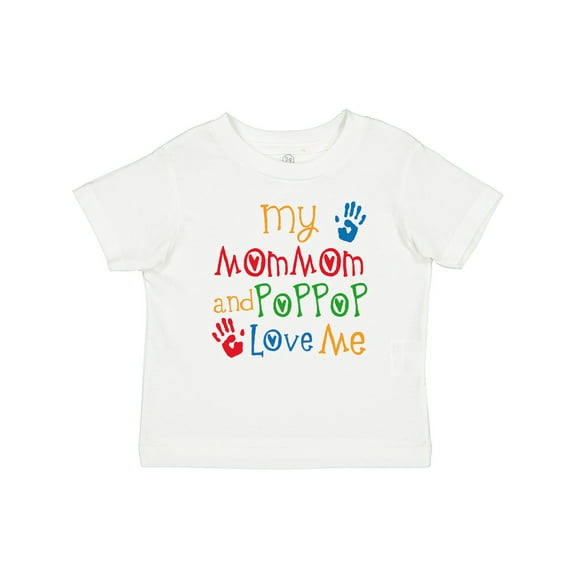Inktastic Mommom and Poppop Love Me Boys or Girls Baby T-Shirt