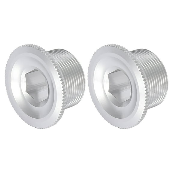2pcs Silver Tone Bike Crank Cap Bicycle Crankset Fixing Bolt Screw Fit 20mm Crankset