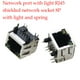 thumbnail image 4 of 1 conector hembra de plástico de metal RJ45 RJ49 de 8 pines para placa PCB SMT/horizontal/vertical, 8P8C, 10P8C, 4 of 5