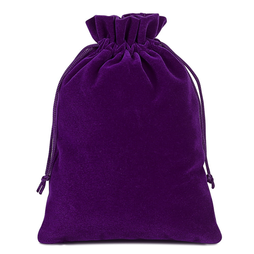 High-quality 50x Double-side Flocking Velvet Drawstring Pouches Jewelry Gift Bag 