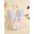 Newborn Baby Girl Lace Rompers Birthday Princess Dress Mesh Jumpsuits