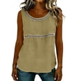 thumbnail image 4 of Bosfbaoi Tank Tops for Women Sleeveless Lace Trim Scoop Neck Blouses Loose Fit Casual Summer Tops, 4 of 6