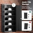 thumbnail image 4 of SOLAURA 72 inches Tall Metal Garage Storage Cabinets, Lockable Steel Storage Cabinet with Doors and Adjustable Shelves for Office, Home, Shops, Garage, Assembly Required, Black, 4 of 7