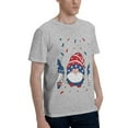 thumbnail image 2 of Bingfone Three Gnome Independence Day Men'S Loose Fit Short-Sleeve Pocket T-Shirt, 2 of 7