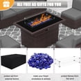 thumbnail image 5 of Sunny Hill 8 Metal Sectional Outdoor Conversation Sets with Sofa and Table, Brown/Gray, 5 of 7