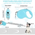 thumbnail image 2 of Correa retráctil para perros, correa extensible de 5 m con mango antideslizante, correa retráctil antienredos para perros pequeños y medianos de hasta 25 kg (azul claro), 2 of 5