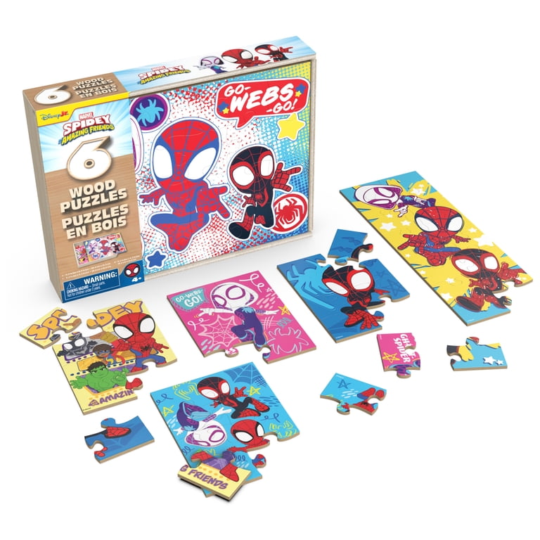 Spin Master Games, Spidey and Friends 6-Pack of Wooden Jigsaw