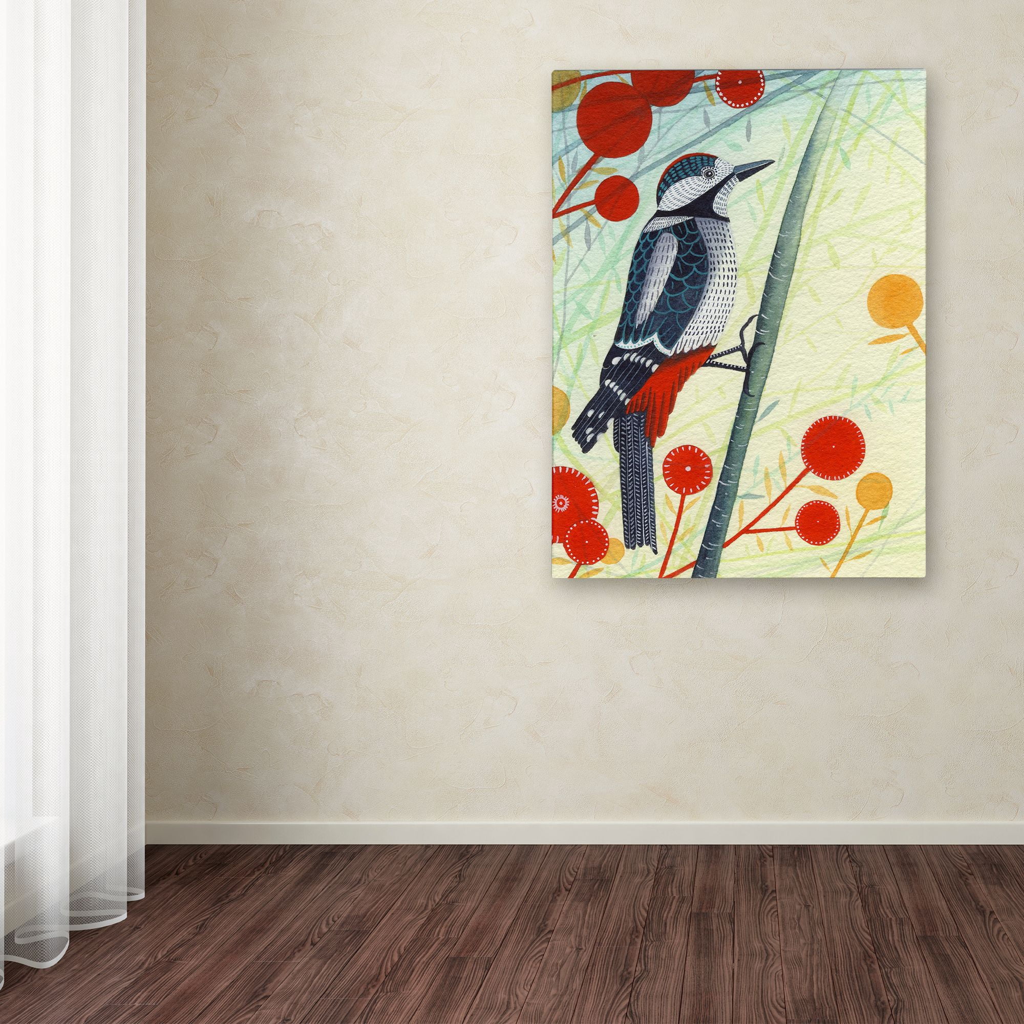 Michelle Campbell 'Woodpecker' Canvas Art
