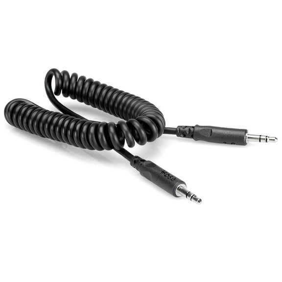 Hosa Technology 5' 3.5mm Male to 3.5mm Male Stereo Interconnect Coiled Cable