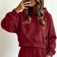 thumbnail image 5 of Wide Leg Sweatpants Sets for Women 2 Piece Outfit,Long sleeves Hoodie,High Waist Pants with Pockets,Solid Color Casual Sets,Fall Tracksuit,Spring Casual Outfits, 5 of 6