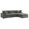 thumbnail image 1 of Modway Commix 4 Piece Down Filled Overstuffed Sectional Sofa Set in Gray, 1 of 5