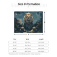 thumbnail image 5 of Rateoe Starry Sky Meditating Lion Pattern Flannel Throw Blanket, Ultra-soft Blanket for Bed, Couch, Car, Hypoallergenic Anti-pilling blanket-50"x40"(Horizontal), 5 of 6