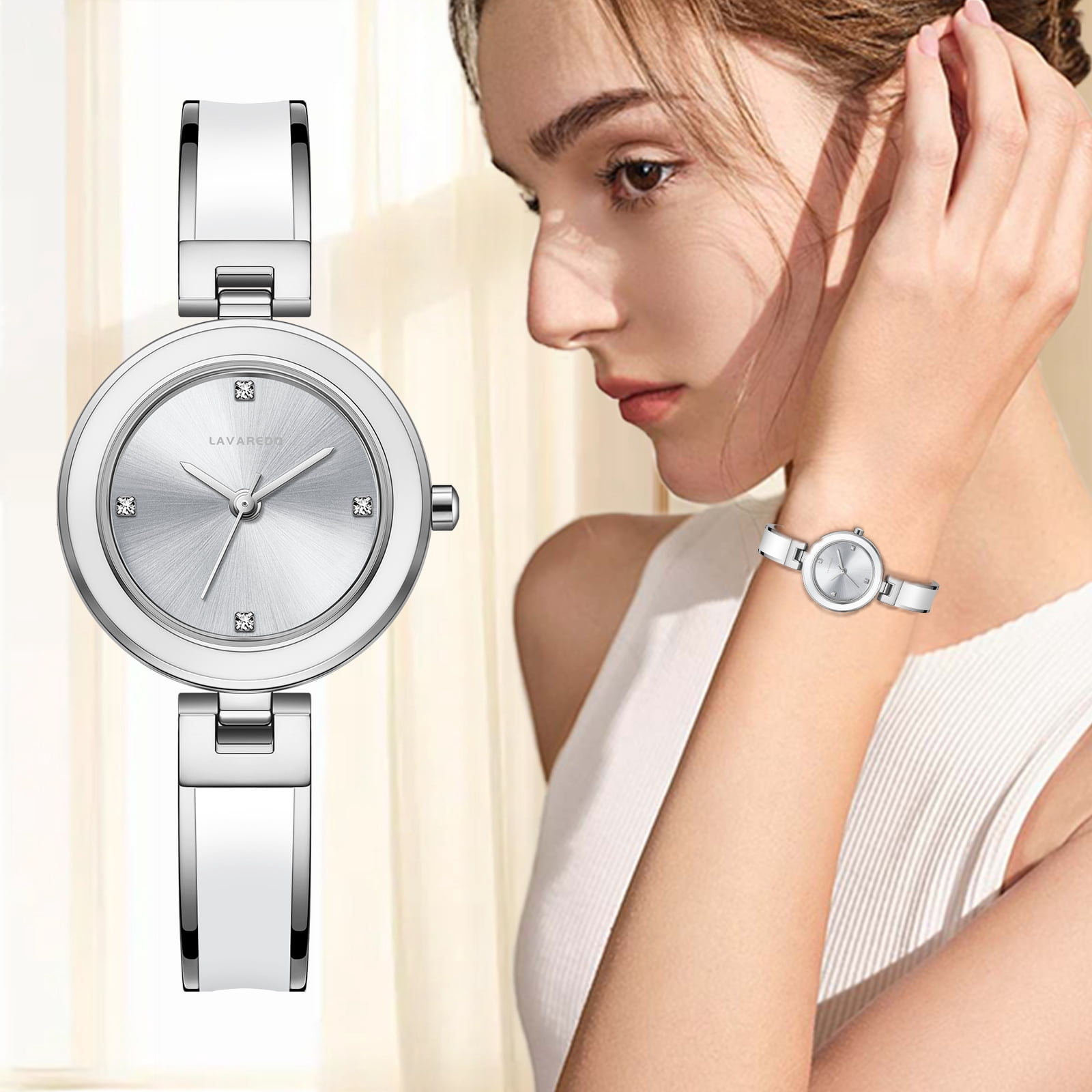 Bomieux Woman Watches Elegant Bangle Watch for Women with Adjustable Strap 3ATM Water Resistance Gift for Woman