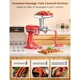thumbnail image 6 of Stainless Steel Meat Grinder Attachment for KitchenAid Mixer, Food Grinder Attachment Anti-Corrosion, 18-Piece Set Includes 3 Seamless Sausage Stuffers, 4 Grinding Plates, 6 of 7