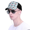 thumbnail image 4 of Picia Tulips Flowers Pattern Trucker Hat,Baseball Cap,Sun Protection Cap,Stylish Headwear,Leisure Cap,Outdoor Sports Cap, 4 of 7