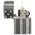 thumbnail image 5 of Zippo Armor Antique Silver Plate American Flag Pocket Lighter, 5 of 6