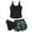 Z999-Black173, variant on JIAYUE Girls Summer Swimsuits Beach Scoop Neck Sleeveless Top Floral Print Shorts With Triangle Bikini Bottoms Large Sized Children Three Piece Tankinis Set For 7-16 Years Old