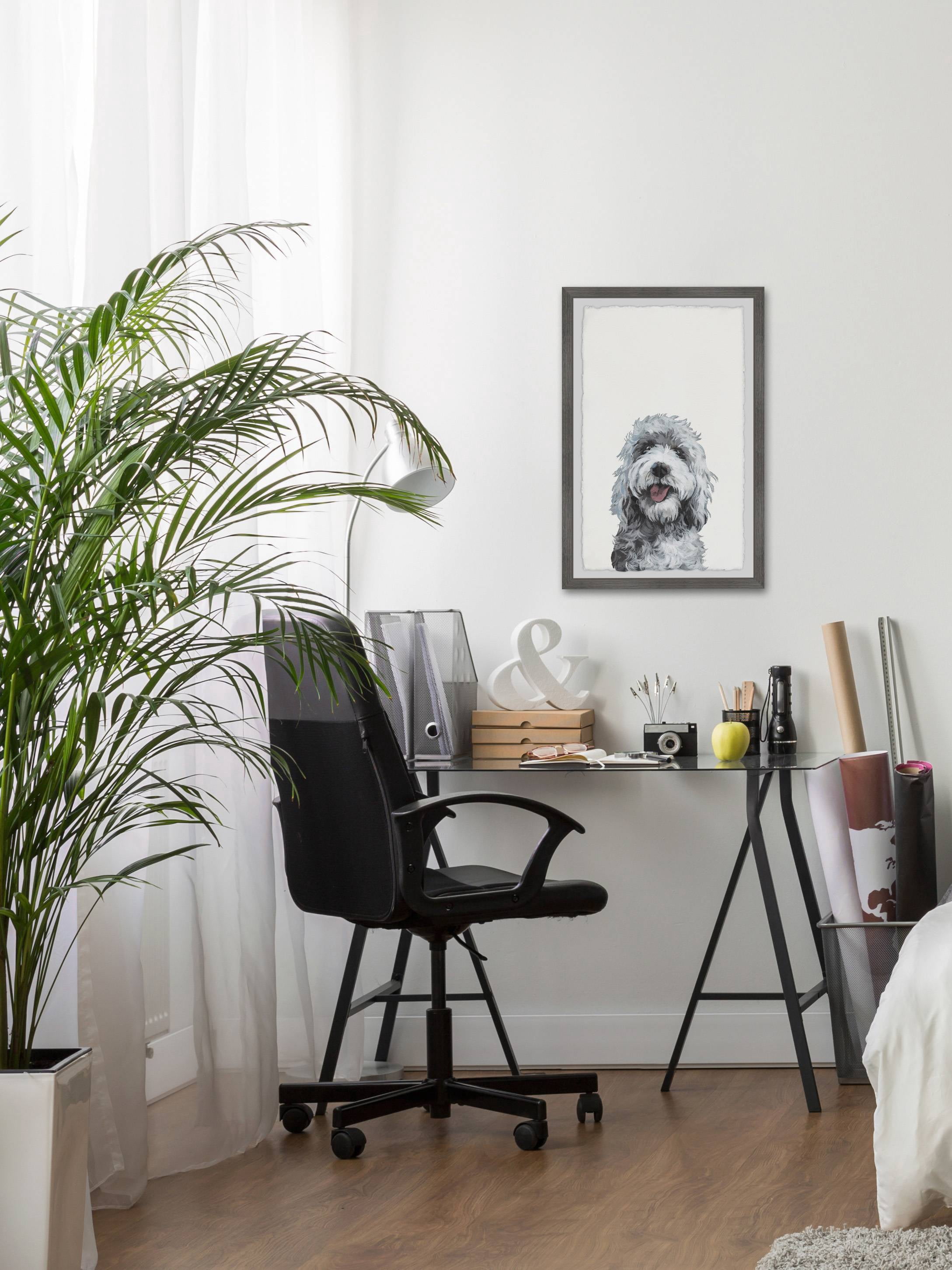 Marmont Hill "Furr in White" Framed Painting Print