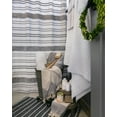 thumbnail image 2 of Modern Tufted Stripe Woven Yarn Dyed Eco-Friendly Recycled Cotton Shower Curtain Gray Single 72X72, 2 of 6