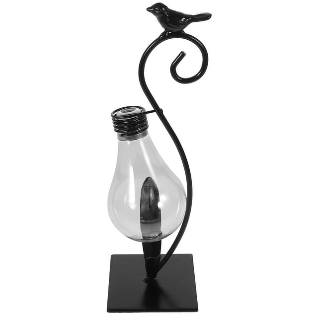 1 set of Hanging Plant Brackets Iron Hanging Stands Mini Glass Bottle Display Stand Random Style