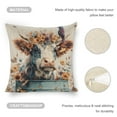thumbnail image 4 of Garland Highland Cow Linen toss pillowcase decoration pillowcase gifting preferred 24x24 inch cushion cover 4 sets sofa pillowcase sofa bedroom living room car, 4 of 8