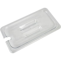 TrueCraftware- 1/3 Size Notched Polycarbonate Handled Food Pan Lid Clear Color-Food Storage Container Cover Restaurant Commercial Hotel Pans Cover for Food Prep Fruits Vegetables Beans Corns