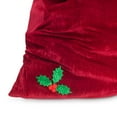 thumbnail image 2 of Sunnywood Santa Bag 36" x 27" Large Stretchy Velour Sack, Red, Green and Snowflake Design, 2 Bags Pack, 2 of 11