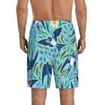 thumbnail image 3 of Naloa Flying Swallows Men's Short Pajama Pants, Lounge Comfort Shorts with Elasticized Waistband and Side Pockets - X-Large, 3 of 9