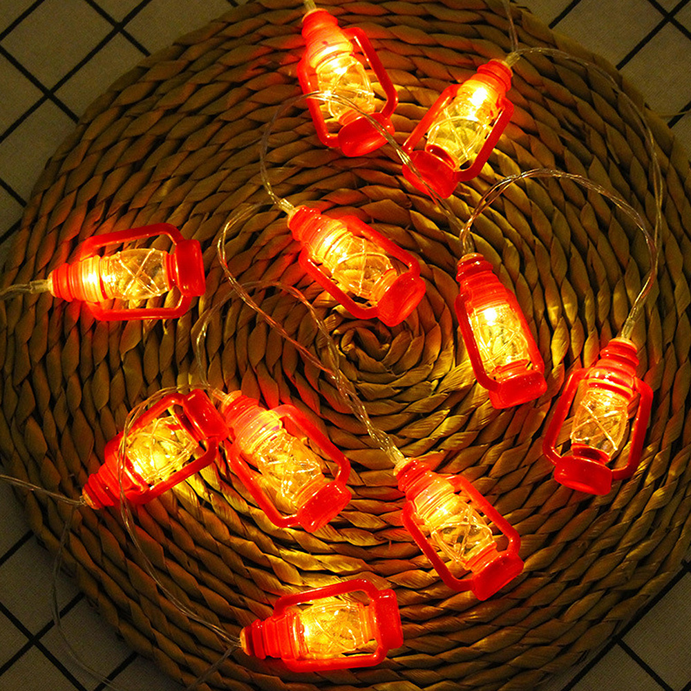 Waterproof LED Retro Kerosene Light Strings Ramadan Festival Night Lamp Party Wedding Birthday Decoration;Waterproof LED Retro Kerosene Light Strings Ramadan Festival Night Lamp - image 2 of 9