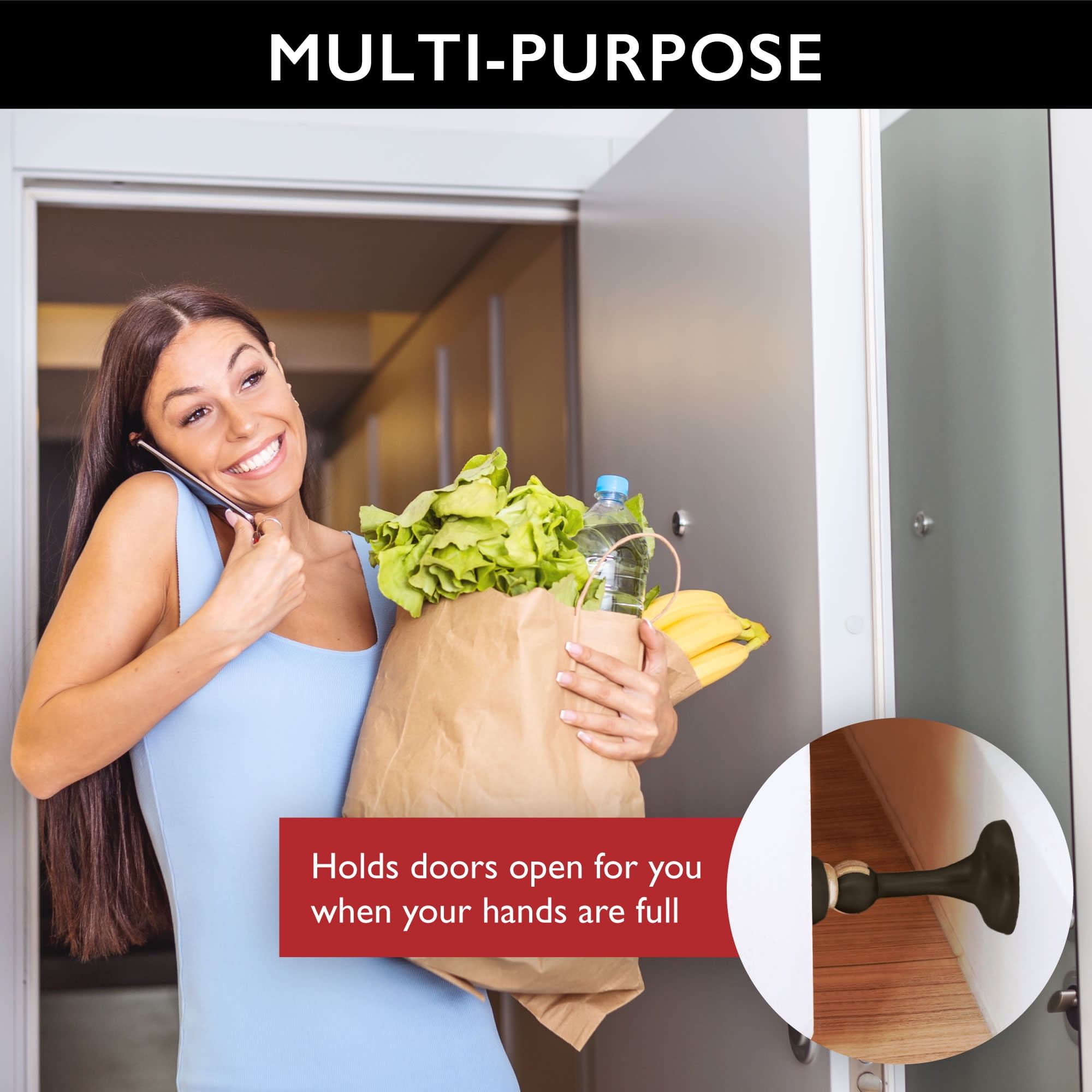 Design House 4-Pack Oil Rubbed Bronze Magnetic Door Stops for Interior Use