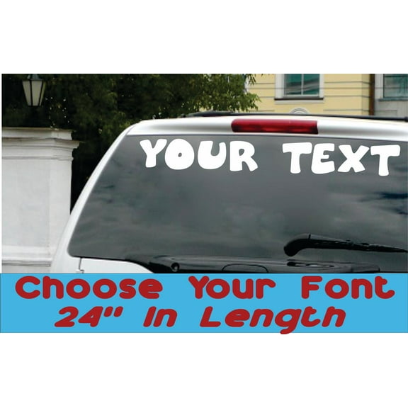 Custom Made To Order Vinyl Lettering for Vehicles, Boats, Signs, Doors, Windows & Much More Personalized Decal Sticker 4 Inches X 24 Inches