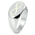 thumbnail image 1 of Sterling Silver Infinity Love Engraved Oval Flat Top Polished Ring, 1 of 1
